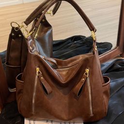 StyleCast Women Solid Structured Zip Detail Shoulder Bag-picture-41