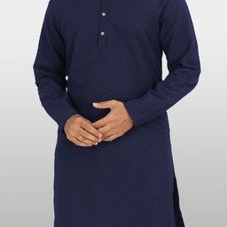 VeBNoR Men Chikankari Dobby Kurta-38