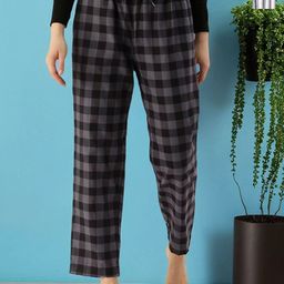 Kryptic Women Pack Of 2 Pure Cotton Mid-Rise Lounge Pants-picture-31
