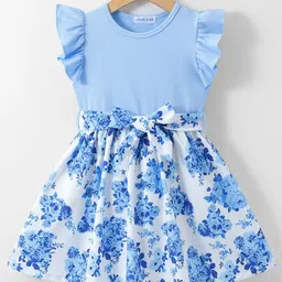Mark & Mia Floral Print Flutter Sleeve Fit & Flare Dress-26