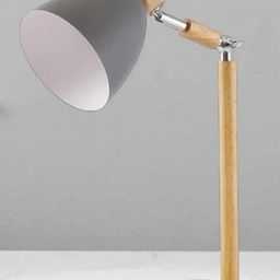 AARVI DECOR STUDIO Grey Wood Frusturical Shaped Table Lamp-image-5