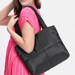 DressBerry Shopper Shoulder Bag with Quilted Detail-7