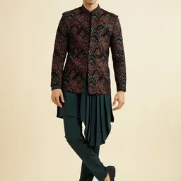 Manyavar Men Thread Embroidered Sherwani Set-image-70