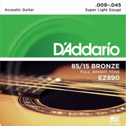 Acoustic EZ890 Great American Bronze Super Light (.009-.045) Acoustic Guitar String-14