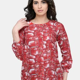 CORSICA Women Abstract Printed Round Neck Top-picture-34