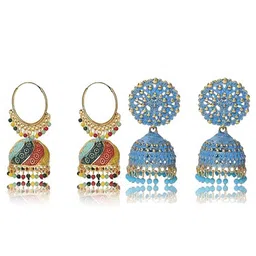 Nilu's Collection Contemporary Jhumkas Earrings-image-60