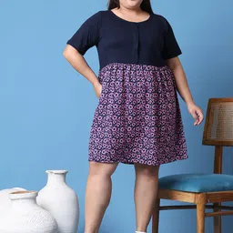 theRebelinme Women Printed A-Line Plus Size Midi Dress-image-89