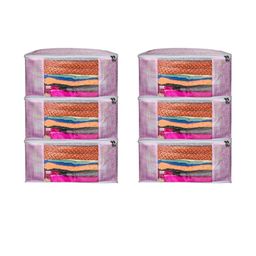 AMAK INC Pink Fabric Multi-Utility Wardrobe Organisers-picture-39