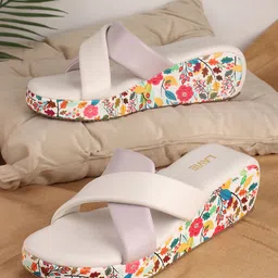 Lavie Colourblocked PU Platform Sandals-image-49
