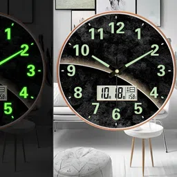 M T BROTHERS Black & Green Analogue Traditional Wall Clock-45