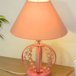 Homesake Pink Metal Frusturical Shaped Table Lamp-23