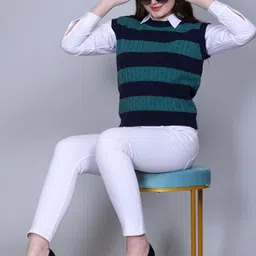 GOSHA & MAU Women Striped Sweater Vest-image-54