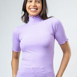 Redamancii Women Solid High Neck Polycotton Top-image-82