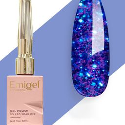Emigel PROFESSIONAL UV LED Soak Off Gel Nail Polish - 12 ml - Purple Monster Glitter E024-57