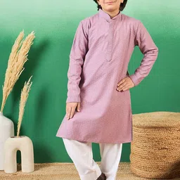 Sangria Boys Chikankari Embroidered Kurtas-picture-35
