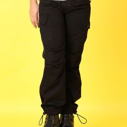 V-Mart Girls Cotton Mid-Rise Cargos Trousers-image-35