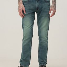 VUDU Men Narrow Slim Fit Light Fade Stretchable Jeans-image-71