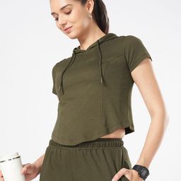 Ajile by Pantaloons Women Hooded Cotton Crop Top-image-53