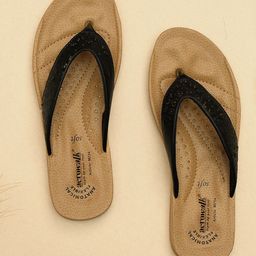 Aerowalk Women Textured T-Strap Flats-23