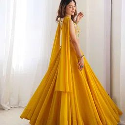 LABELKBBRAND Embroidered Thread Work Ready to Wear Lehenga & Blouse With Dupatta image 2
