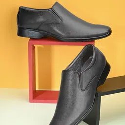 HERE&NOW Men Pointed Toe Formal Slip-On Shoes-picture-9
