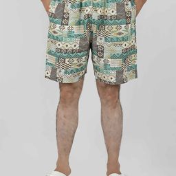 Blissence Men Printed Cotton Lounge Shorts-image-58