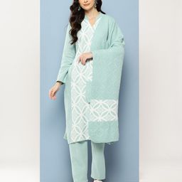 Aarika Woven Design Pure Wool Kurta with Trousers & Dupatta-picture-35