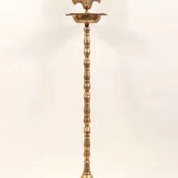 Exotic India Textured Large Size Peacock Oil Lamp-57