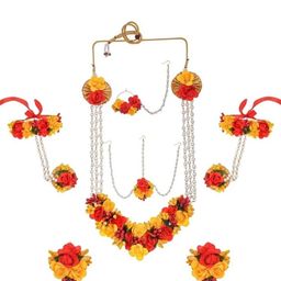 BALIKA VADHU Blooming Elegance & Beaded Flower Jewellery Set-image-68