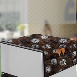 The Furnishing Tree Coffee Brown Plastic Refrigerator Cover-image-57