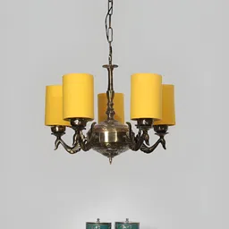 Devansh Orange Traditional Ceiling Lamp-43