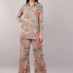 chia fashions Printed Shirt & Trousers Co-Ord Set-image-95