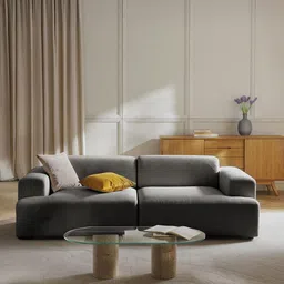 nestroots ComfortHaven Dark-Grey 2-Seater Sofa-28