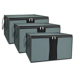 Kuber Industries Grey Set of 3 Regular Drawer Organiser Organisers-11
