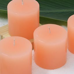 atorakushon Peach-Coloured 4 pieces Pillar Candle-20