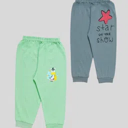 BAESD Kids Pack Of 2 Printed Pure Cotton Lounge Joggers-image-46