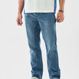 Snitch Men Relaxed Fit Mid-Rise Light Fade Stretchable Jeans-picture-38
