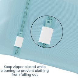 Kuber Industries 3-Pcs Blue Reusable Rectangular Durable Laundry Bags With Zipper image 4