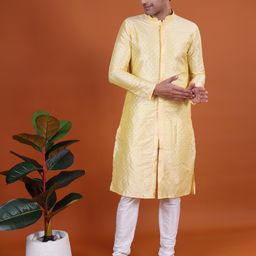 namaskar Men Pure Silk Kurta Pyjama Set-picture-0