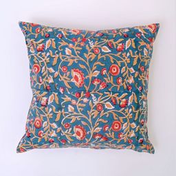 Block N Style Blue & Red Floral Square Cushion Covers-image-75