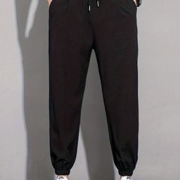 HERE&NOW Men Mid Rise Drawstring Joggers-image-28