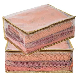 Kuber Industries Transparent 2 Pieces Self Design Multi-Utility Organisers-image-17