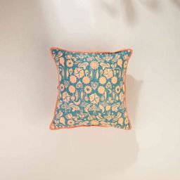 FREEDOM TREE Blue Floral Square Cushion Covers-13