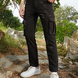 Campus Sutra Men Comfort Loose Fit Mid-Rise Cargos Trousers-image-46