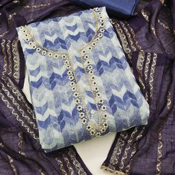 SAINOOR Printed Semi-Stitched Dress Material-image-79