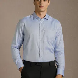 Louis Philippe Striped Spread Collar Pure Cotton Slim Fit Shirt-picture-30