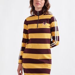 Iconic Women Striped Cotton T-shirt Above Knee Dress-image-0