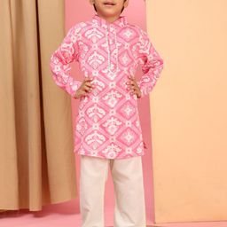 Cutiekins Boys Geometric Printed Regular Kurta with Pyjamas-image-93