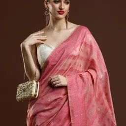 Mitera Floral Motifs Woven Design Chanderi Saree-picture-24