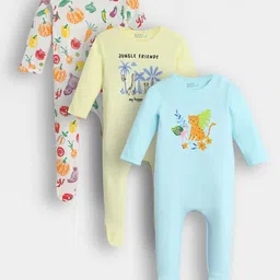 Somersault Boys Pack of 3 Printed Sleepsuit-29